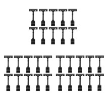30PCS Adjustable Plastic Sign Holder,Clip- Style Double Display Clips Rotating Reuse Sign Price Tag for Store