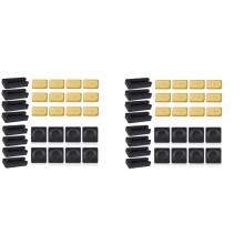 16 Sets Plafondventilator Blade Balancing Kit Inclusief Metaal Zelfklevend Goud 3G Gewicht, Metaal Zelfklevend Zwart 5G Gewicht