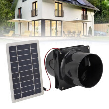 Runder Solar-Abluftventilator mit Solarpanel-Ventilationsset - Energiesparender Solar-Abluftventilator für Wohnmobile, Dachböden und Gewächshäuser
