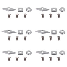 18Pcs Inserti per Carburo Tungsteno Set per Utensili per Tornio di Legno (Incl. 11Mm Quadrati con Raggio, 12 mm di , 28X10Mm di Diamante con Punta