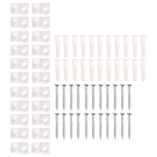 22 Sets of Mirror Holder Clips Kit Crystal Clear Plastic Mirror Clip Mirror Holder Clips Glass Retainer Clips Kit