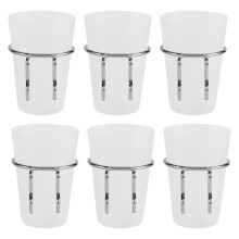 6 Sets Pegboard Bins with Rings Style Pegboard Hooks with Pegboard Cups Pegboard Cup Holder Accessories Transparent