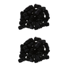 60 Pcs PG7 Waterproof Connector Gland Black for 4-7mm Diameter Cable