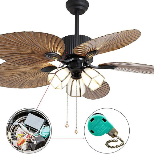9 Pack Ceiling Fan  3 Speed 4 Wire Zing Ear ZE-268S6 Fan Pull Chain  Replacement Speed Control 2