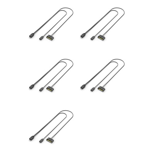 5X Computer ARGB Controller PC Behuizing RESET Controle  Naar ARGB Reset Stroomkabel PC 5V 3Pin Verlichtingscontroller Zwart