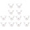 12 Pcs White Plastic 25mm Diameter Furniture Replacement Caster Wheel 1