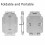 (Red) Universal Foldable Aluminum Desktop Holder Stand Bracket For iPhone iPad Tablet 10