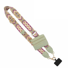 Phone Strap with Zippered Pouch, Clip and Go Strap for Phone with Wallet Crossbody, Phone Strap Crossbody A