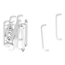 10x Door Drawer Pull Knob Cabinet Handle Hardware - Matte Silvery