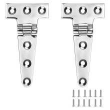 Marine Grade T Hinges, Boat Hinges, 4 Inch x 2 Inches, No Noise, Heavy Duty 316 Stainless Steel with Screws (2 PCS)