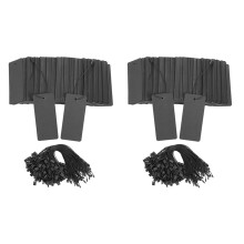 800 Set Schwarze Preisschilder mit Schnur, GeschenkanhäNger mit Sicherheitsnadeln, Individuelle KleidungsanhäNger, Schwarze HäNgeetiketten Aus