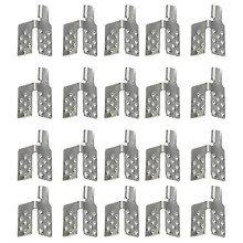 80Pcs Carbon Thermal Film Clamp Connector, Warm Floor Copper Plated Silver Clip Accessories, Floor Heating Film Clamp