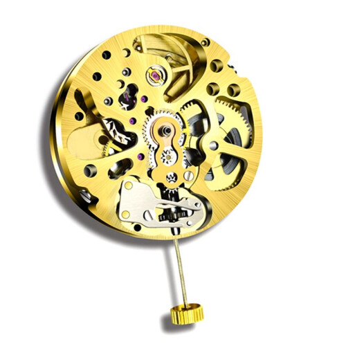 2X Gold Skeleton 2004 Movement Ordinary Pendulum Adjustment Radiation Pattern Fully Automatic Watch Movement 2