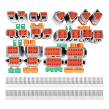 12 Satser DT-Seriens Kopplingssats 2 3 4 6 8 12-Stifts Kontakter IP68 VattentäTa Elektriska Kontakter för Bilar Plugg