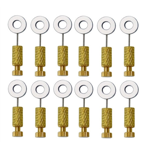 12Pcs DIY Tools Handmade Leather Goods Tools Suture Fixing Needle Leather Goods Fixed Needle Stitching 0-6mm, 6-12mm