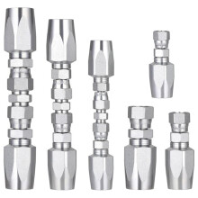 3Pcs Hydraulic Hose Field Repair Kit,1/4In,3/8In,1/2In and Small Repair Parts,Reusable Hydraulic Repair Fittings