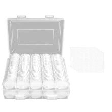 240 Pieces 30mm Coin Capsules Coin Holders for Collectors, with Foam Gasket 5 Sizes (17/20/25/27/30mm) Coin Case