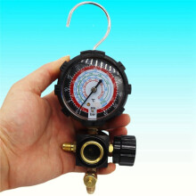 Low Side Pressure Gauge R410A R22 R404A Single Manifold Gauge with Control Valve for Air Condition Refrigerant Charging