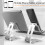 (Red) Universal Foldable Aluminum Desktop Holder Stand Bracket For iPhone iPad Tablet 2