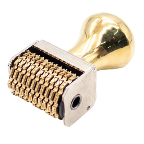 Brass Date Stamp Adjustable Letter Code Stamp Scrapbook Diary Handbook Stamp 5x37mm