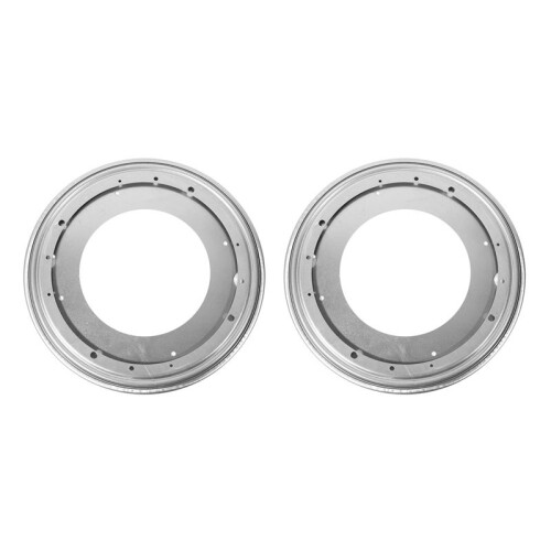 2pcs 12 Inch Round Shape Galvanized Turntable Rotating Swivel Plate Kitchen & Display Table Hardware