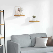 vidaXL Wandregal 2 stk. Braun 23 x 23,5 x 3,8 cm Holzwerkstoff