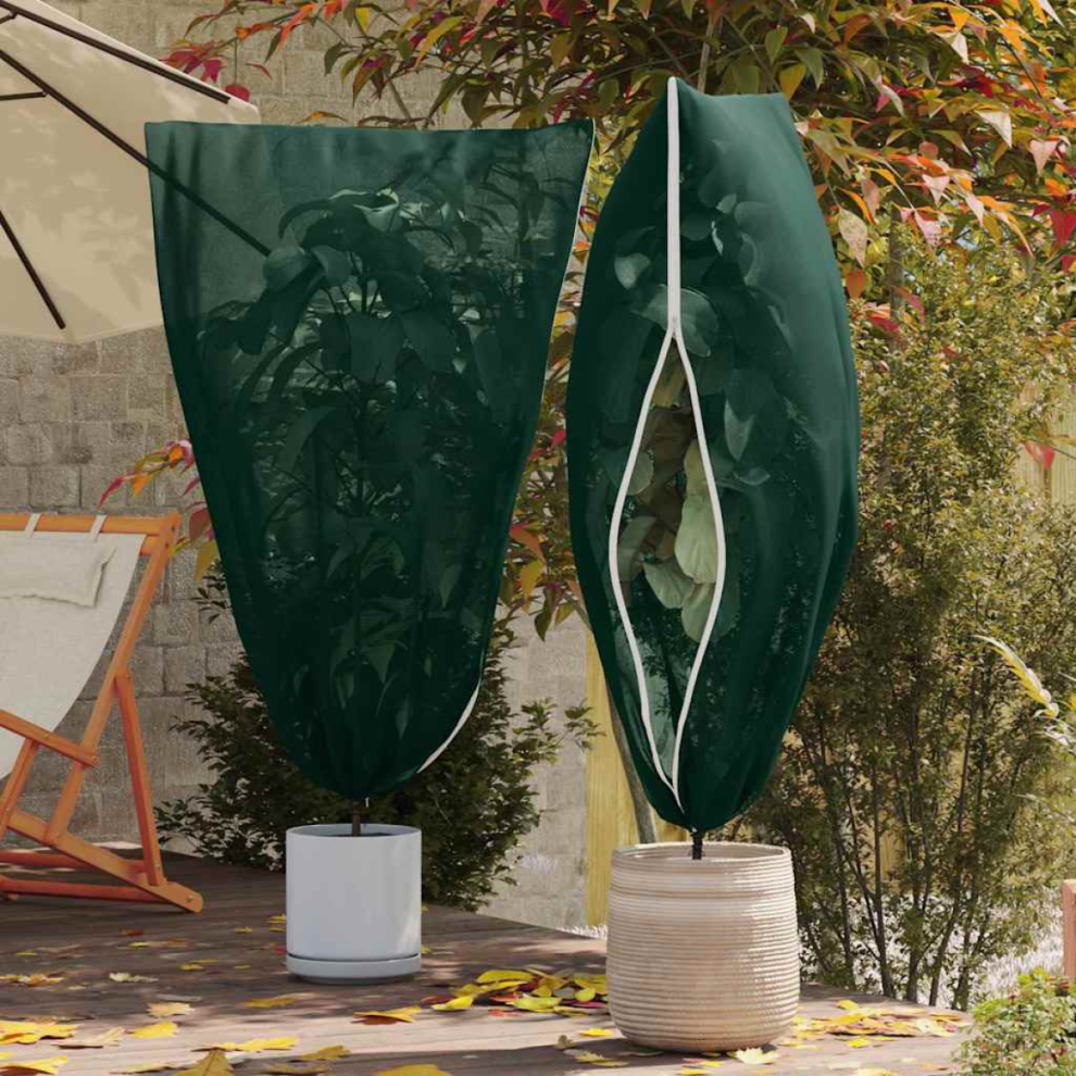 Vidaxl Frost Protection Plant Fleece Covers 5 Pcs Green 1.55 X 1.55 M