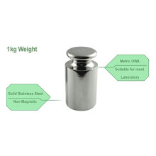 3X Peso di Calibrazione per Bilancia Digitale AWS, Acciaio al Carbonio, Finitura Cromata, 1000 G (1 Kg di Peso)
