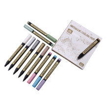 10 Metallic Pens Paint For Paper Gift Card Glass Wood Metal Fabric Rock