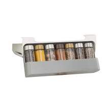 Porta-Tempero de Parede, Não Perfurado, Ajustável, Conjunto de Combinação de Materiais para Churrasco, Estojo de Armazenamento