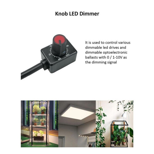 0/1-10V Knob LED Dimmer, Low Voltage Passive Dimmer PWM Dimming für 0-10V oder 1-10V Dimmable Electronic LED Driver 3 Stck 2