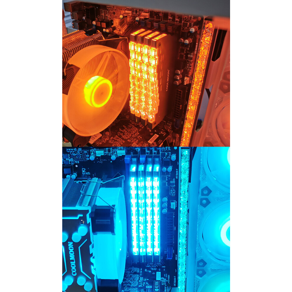(Red) Pc Cooling 5V Argb Ram Radiator Memory Block Heat Sink Cooler Heat Spreader 413590878421