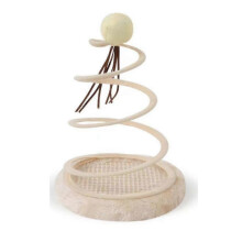 (Ball) Pet spiral cat/kitten toy & claw scratcher interactive/spring play mouse fleece