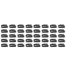 40Pcs Black 10 Teeth Snap the Rubber Back and Cam Wig Clip