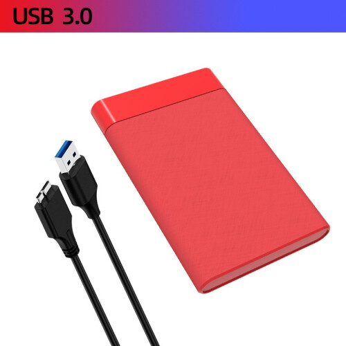 (Red) USB 3.0 5Gbps SATA SSD Hard Drive Case Disk Dock Enclosure Box For Windows/Mac 2