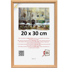 Marco de fotos de madera clásica elegante 20x30 cm marrón — portarretratos madera, cuadro pared decorativo