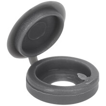 200 Pcs Screw Cap Plastic Hinged Screw Covers Screw Cover Caps Snap- Replacement Screw Decorative Covers (Grey)