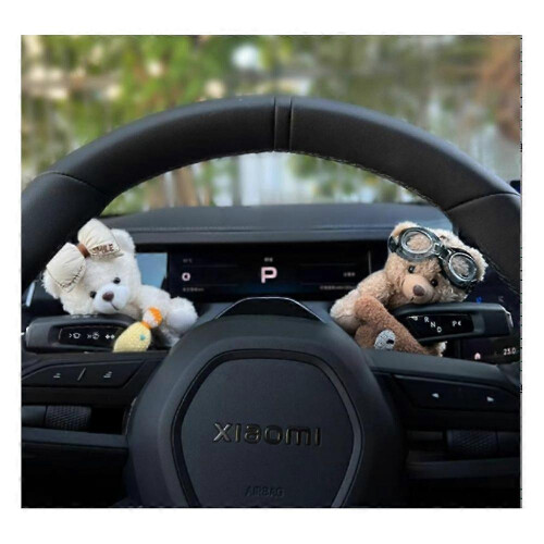 (2pcs, A) Creative Car Decoration Bear, Wiper Shift Handle Decorative Doll, Personality