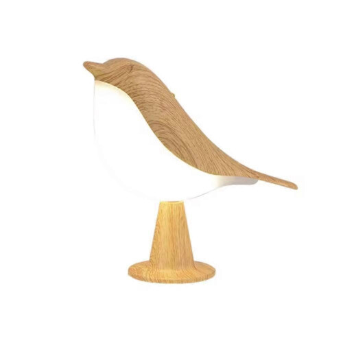 (Maple color) 2 in 1 Aroma Lumibird Lamp Diffuser,3 Color Temperature Small Bird Table Lamp
