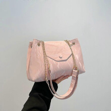 (Pink) 2025 New Style Fashionable Versatile Chain Shoulder Bag Ladies Commuting To Work Tote Bag
