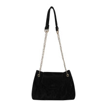(Black) 2025 New Style Fashionable Versatile Chain Shoulder Bag Ladies Commuting To Work Tote Bag