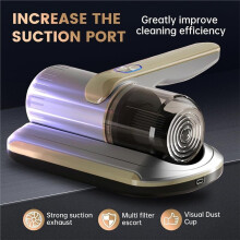 Wireless Handheld Bed Vacuum Cleaner with UV-C Light,HEPA Filter and Ultrasonic,Suitable for Beds,Sofas,Car Seats,Carpet