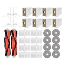 Compatible with Lydsto W2 / Kyvol Cybovac S60 / AICLE INS-200 Main Side Brush Hepa Filter Vacuum Cleaner Parts(34PCS)