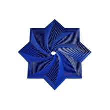 (Blue) Fractal Fidget Octagon Star, 3D-Printed Fingertip Decompression Toy for Adults