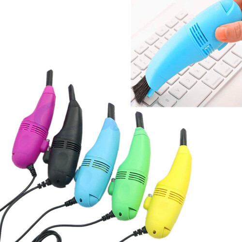 (Blue) Mini Computer Vacuum & USB Keyboard Cleaner - PC Laptop Dust Cleaning Kit 1