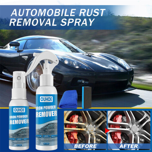 (100ML) 30/100ml Iron Powder Car Rust Remover Spray - Effective Automobile Rust Removal Solution 2