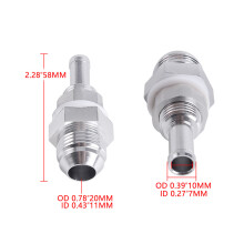 8AN Male Flare to 3/8" Aluminum Hose Barb Fuel Tank Adapter Fitting