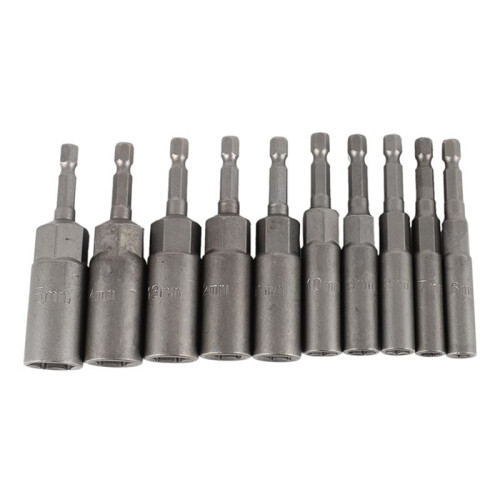 30Pc 1/4 Inch Wrench Hex Bit Socket Set Deep Long 1/2 Inch Impact Drill Socket Adapter Drill Bits 1