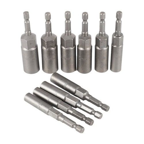 30Pc 1/4 Inch Wrench Hex Bit Socket Set Deep Long 1/2 Inch Impact Drill Socket Adapter Drill Bits 2