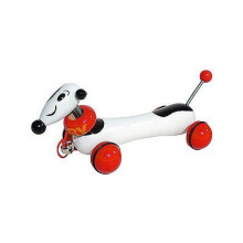 Brinquedo de puxar - VILAC - Toby o cachorro - Unissex - Branco - 12 meses - Criança - Interior - Madeira